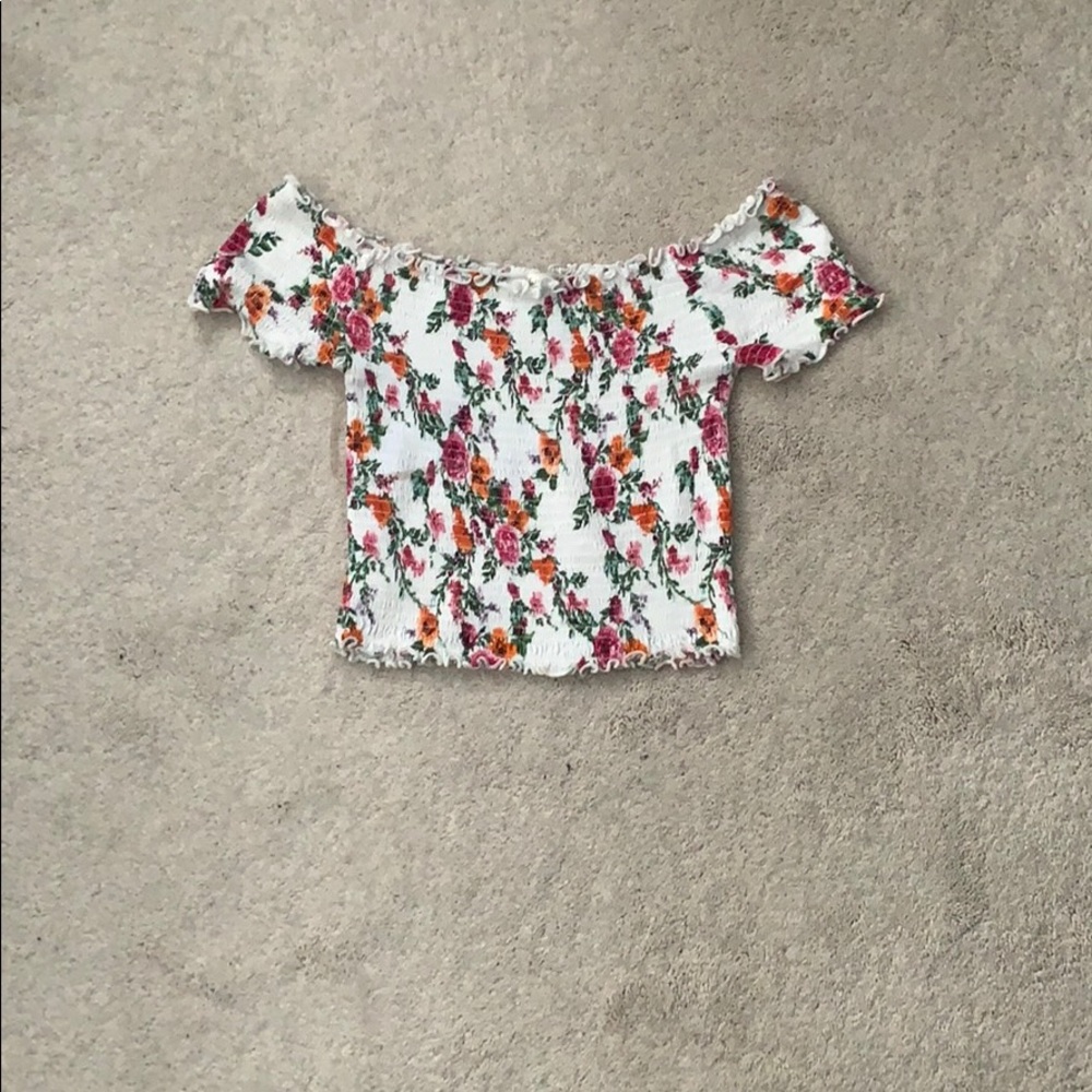 Off the shoulder crop top
